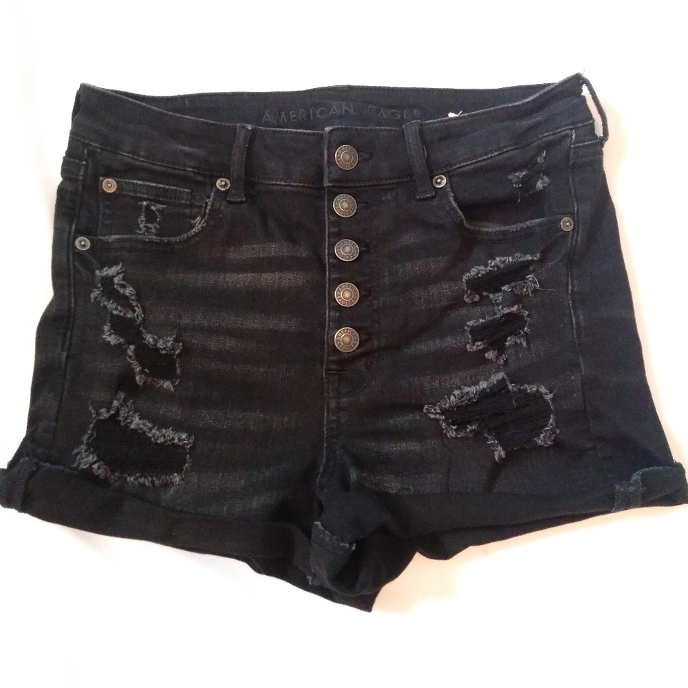 American Eagle high waist distressed shorts